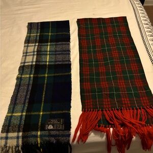 2 vintage wool scarves- unisex !!